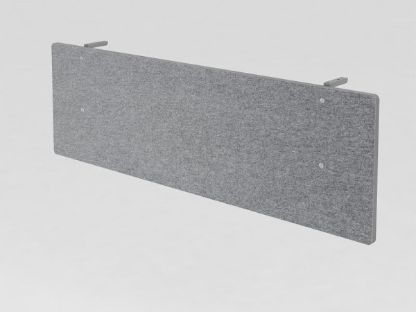 Zástena Hammerbacher, zvuková izolácia pre stôl 160, šedá, vyrobená z akustického materiálu, trieda zvukovej izolácie C, VSIA16/5