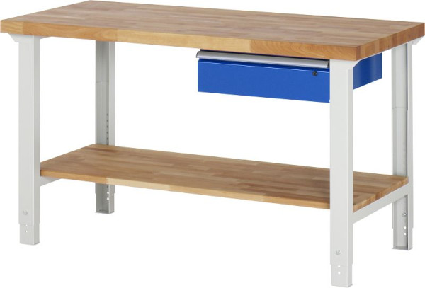 Pracovný stôl RAU séria 7000 - model 7001A7, Š1500 x H700 x V790-1140 mm, 03-7001A7-157B4H.11