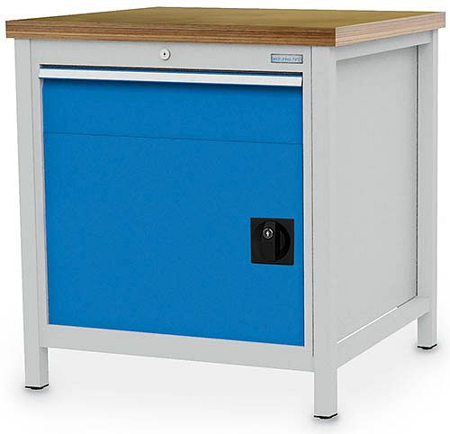 Bedrunka+Hirth boxový pracovný stôl, s 1x puzdrom, séria 700, 1 zásuvka, 810x750x859 mm, 03.075.02VA