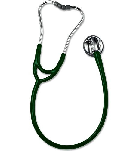 ERKA stetoskop pre dospelých s mäkkými ušnými nástavcami, membránová strana (dual membrána), dvojkanálový tubus SENSITIVE, farba: tmavozelená, 525.00055