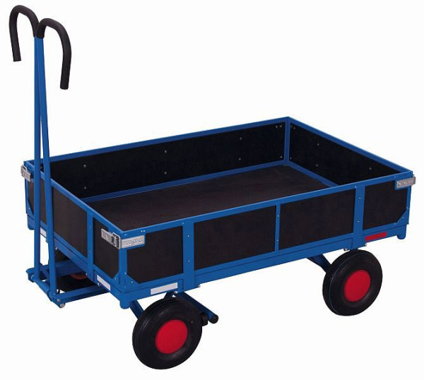 Ručný plošinový vozík VARIOfit s bočnou stenou, vonkajšie rozmery: 1 135 x 730 x 1 200 mm (ŠxHxV), zu-15101