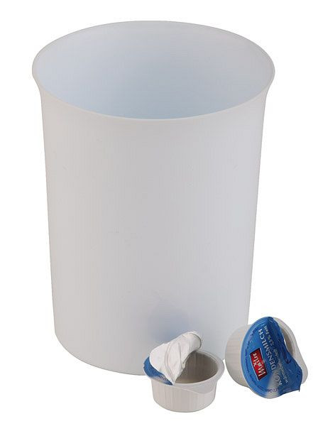 APS stolová nádoba na odpad, Ø 11 cm, výška: 14 cm, 0,9 litra, polypropylén, biela, 02038