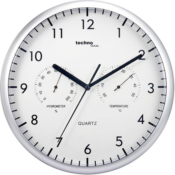 Technoline kremenné nástenné hodiny, plastové, rozmery: Ø 26 cm, WT 650