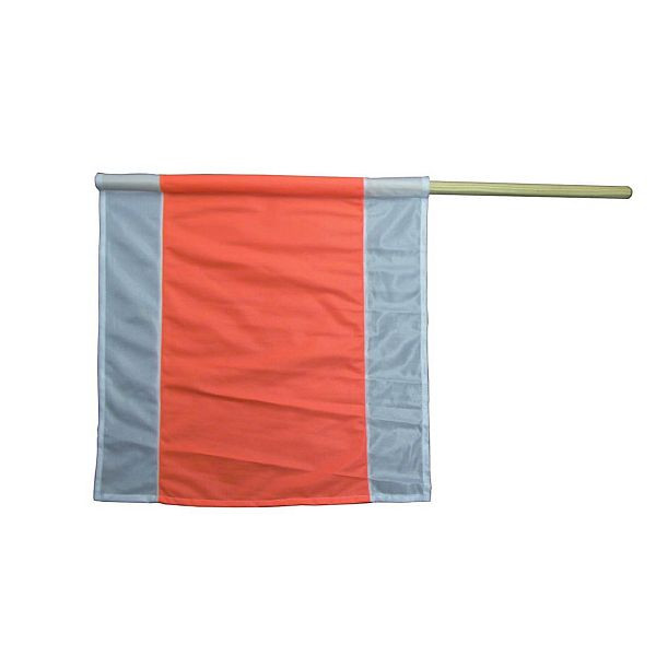 Výstražná vlajka NESTLE biela/oranžová/biela, 50x50cm, textília odolná proti roztrhnutiu na drevenej tyči, počet kusov: 40 kusov, 19802000