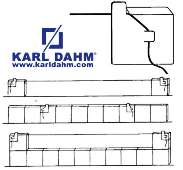 Dlaždicová čarodejnica Karl Dahm vrátane 5m gumenej šnúry, 1 pár, 10036