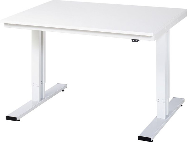 Pracovný stôl RAU série adlatus 300 (elektricky výškovo nastaviteľný), melamínová doska, 1250x720-1120x1000 mm, 08-WT-125-100-M