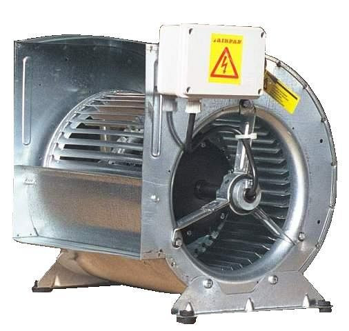 AIRFAN radiálny ventilátor, obojstranné nasávanie s uzavretým motorom IP55, 15 kg, 1~230 V: 0,42 kW 1400 ot./min., AK9/7-4M