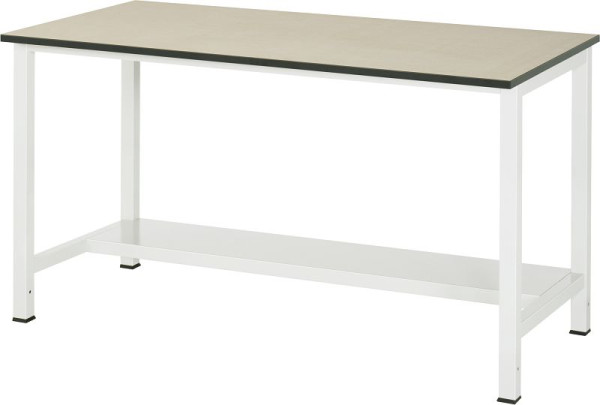 Pracovný stôl RAU séria 900, Š1500xH800xV825mm, MDF pracovná doska (stredne hustá drevovláknitá doska), hrúbka 22 mm, s policou v spodnej časti, hĺbka 320 mm, 03-900-3-F22-15.12