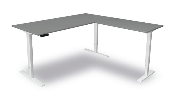 Sedací/stojací stôl Kerkmann Š 1800 x H 800 mm s prídavným prvkom, elektricky výškovo nastaviteľný od 720-1200 mm, Move 3, farba: grafit, 10382112
