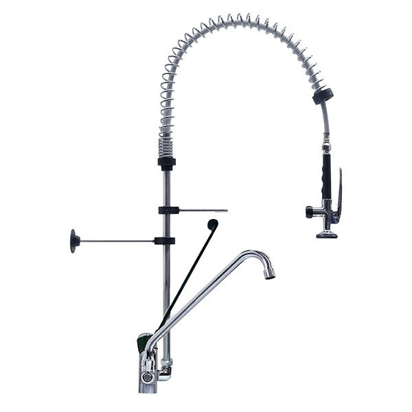 Monobloková predoplachovacia sprcha Gastro-Inox vybavená hands-free ovládaním a otočným žeriavom, 700 mm, High Performance, 402.110
