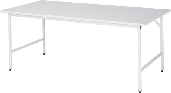 Pracovný stôl série RAU Jerry (3030) - výškovo nastaviteľný, melamínová doska, 2000x800-850x1000 mm, 06-500M10-20.12
