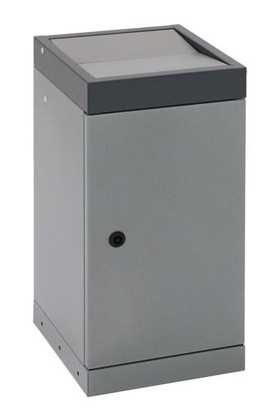 separácia tupého odpadu ProTec-Plus, sivý hliník/7016, pozinkovaná vnútorná nádoba, 30 litrov, 607-030-0-2-716