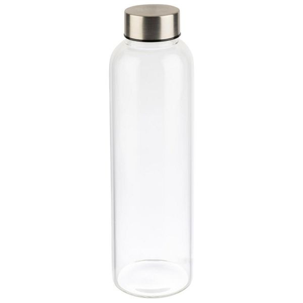 APS fľaša na pitie, 6,5 x 6,5, výška 23,5 cm, Ø 6,5 cm, 0,55 litra, sklo, priehľadná, 66907
