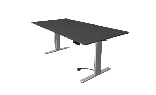 Kerkmann Move 3 sed/stojací stôl strieborný, Š 2000 x H 1000 mm, elektricky výškovo nastaviteľný od 720-1200 mm, antracit, 10233913