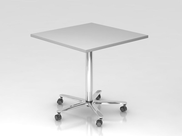Stĺpový zdvíhací stôl Hammerbacher 80x80cm sivý/chróm, chrómovaný rám, VST88/5/C