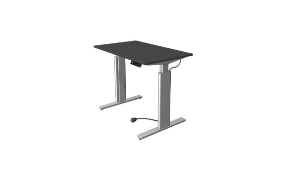Kerkmann Move 3 sed/stojací stôl strieborný, Š 1000 x H 600 mm, elektricky výškovo nastaviteľný od 720-1200 mm, antracit, 10231413
