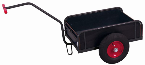 Ručný vozík VARIOfit s bočnou stenou, vonkajšie rozmery: 1 600 x 810 x 860 mm (ŠxHxV), súprava kolies: pneumatiky, zu-1281/AG