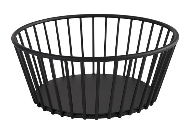 APS košík -URBAN-, Ø 17 cm, výška: 7 cm, kov, čierny, 30410