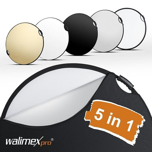 Walimex pro 5v1 skladací reflektor vlnitý komfort Ø56cm, 22459
