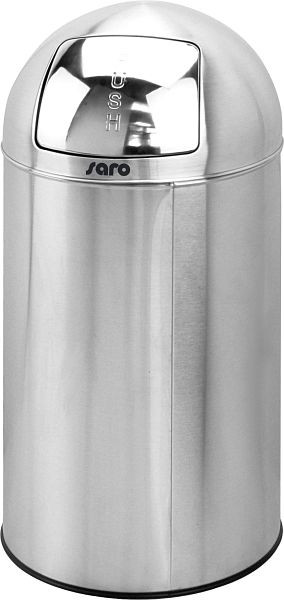 Saro odpadkový kôš s posuvným vekom model AD 253, vyberateľná vnútorná pozinkovaná nádoba, 399-1024