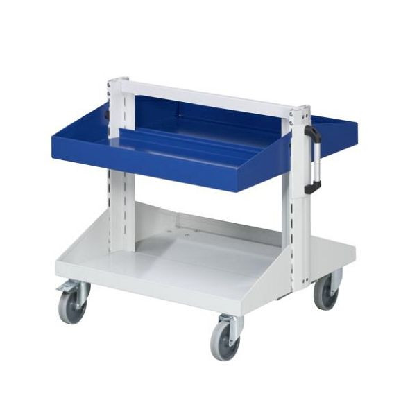 ANKE pracovné stoly základne vozíky; 800 x 720 x 750 mm; RAL 7035/5010; s 2 x vaňou 350 mm, 962.006