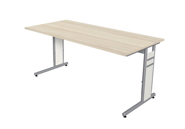 Písací stôl Kerkmann s C-nožným rámom, Form4, Š 1600 mm x H 800 mm x V 680-820 mm, javor, 11412550