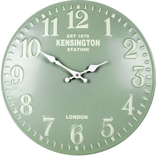 Technoline kremenné nástenné hodiny zelené, kovové, rozmery: Ø 40 cm, 596069
