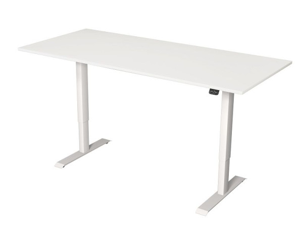 Sedací/stojací stôl Kerkmann Š 1800 x H 800 mm, elektricky výškovo nastaviteľný od 720-1200 mm, biely, 10360510
