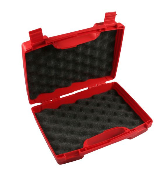 Plastové puzdro Busching červené 260x210x76 mm, penová vložka s hrotmi 5+10 mm základňa/viečko, 990220