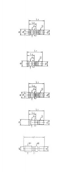 Sťahovací kolík MACK ISO 7388 II A, s otvorom, SK 50, M24, L= 74 mm, 13-9885A-50-74