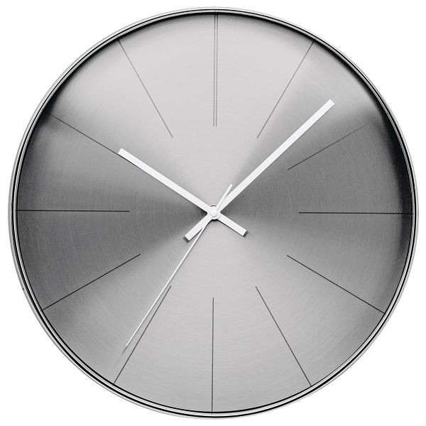 Technoline quartzové nástenné hodiny šedé, hliníkové prevedenie, rozmery: Ø390 mm, WT 2410 sivá