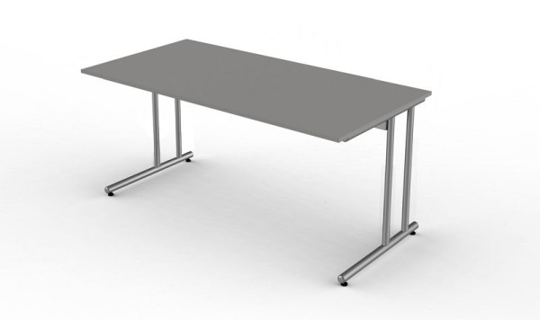 Písací stôl Kerkmann s C-nožným rámom, Start Up, Š 1600 mm x H 800 mm x V 750 mm, farba: grafit, 11434512
