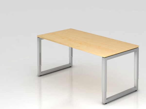 Hammerbacher písací stôl O-noha štvorcový 160x80cm javor, obdĺžnikový tvar s plávajúcou stolovou doskou, VRS16/3/S
