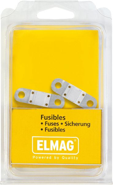 ELMAG hliníková poistka 125 A, LxWmm (2 kusy), pre DIAGCHARGER 100,12 HF, GYSFLASH 100,12 HF/102,12 HF, 9505310