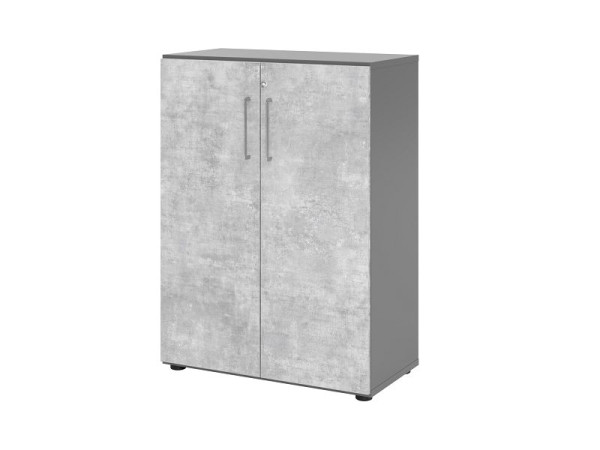 Hammerbacher skriňa 938T3, 3 OH, korpus: grafit / čelo: betón, 80 x 42 x 110 cm (ŠxHxV), V938T3/G/M/BS