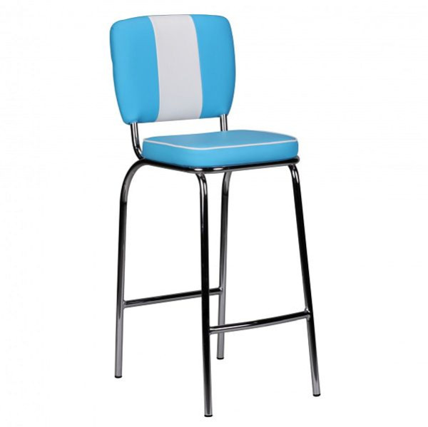 Wohnling barová stolička American Diner 50s retro blue white, WL1.720