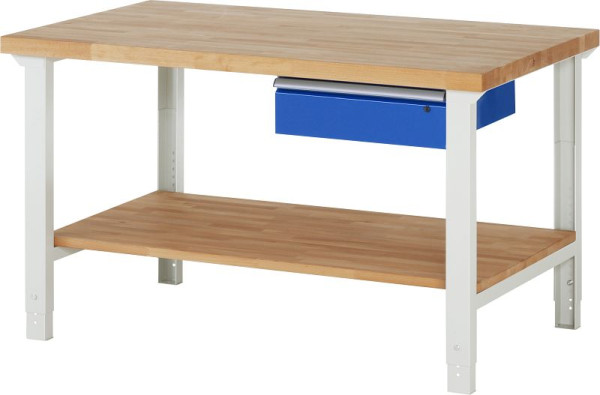 Pracovný stôl RAU séria 7000 - model 7001A7, Š1500 x H900 x V790-1140 mm, 03-7001A7-159B4H.11