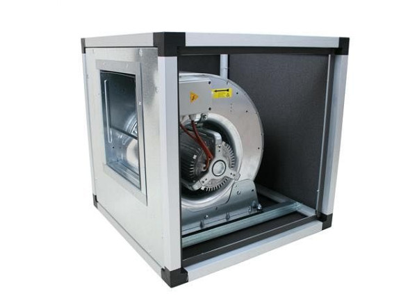 Skriňový ventilátor s priamym pohonom AIRFAN s dvojplášťovými panelmi, 49 kg, 1~/230V: 0,55 kW 1400 ot./min., ACCW10/8-4MAL