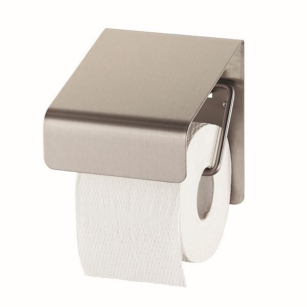 Držiak toaletného papiera Air Wolf, séria Omicron II, V x Š x H: 150 x 130 x 130 mm, brúsená nehrdzavejúca oceľ, 35-712