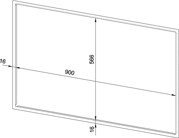 Wagner EWAR krycí rámček pre rozmery zariadenia 900x566, matný povrch, 768661