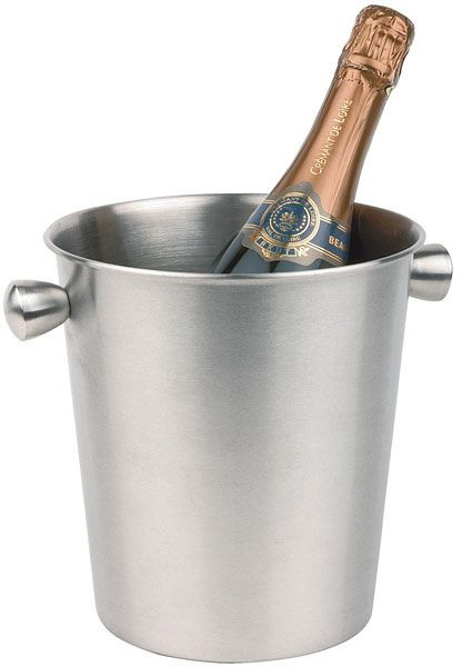 Chladnička na víno/šampanské APS, Ø 20 cm, výška: 20,5 cm, nehrdzavejúca oceľ, matne leštená, duté rukoväte, základňa Ø: 15 cm, 36021