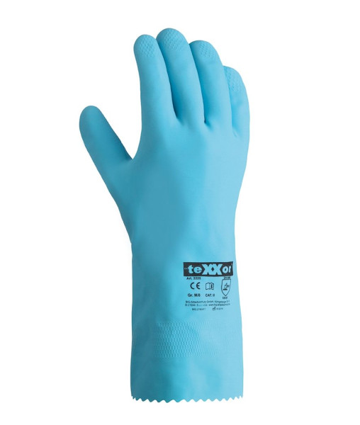 teXXor rukavice do domácnosti NATURAL LATEX, modré, veľkosť: 6, balenie 200 párov, 2225-6