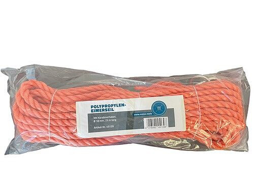 MMXX polypropylénové korčekové lano s karabinkou, Ø 18 mm, dĺžka 25 m, 45139