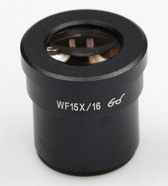 Okulár optiky KERN HWF 15x / Ø 15 mm High Eye Point, OZB-A4632