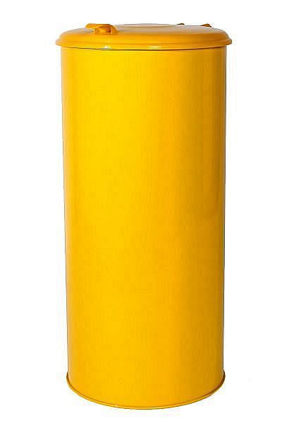 Renner zberač odpadu "Yellow Bag" (bez upínacieho krúžku), obsah cca 70 L, Ø 315 mm, výška 770 mm, so žltým plastovým vekom, dopravná žltá, 8030-00