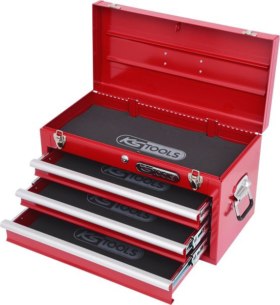 Komoda na náradie KS Tools s 3 zásuvkami-červená, D508xV255xŠ303mm, 891.0003
