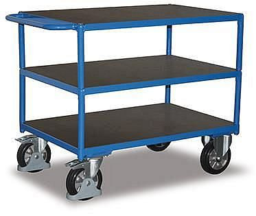 Ťažký stolový vozík VARIOfit s 3 ložnými plochami, vonkajšie rozmery: 1 390 x 800 x 925 mm (ŠxHxV), sw-800.617