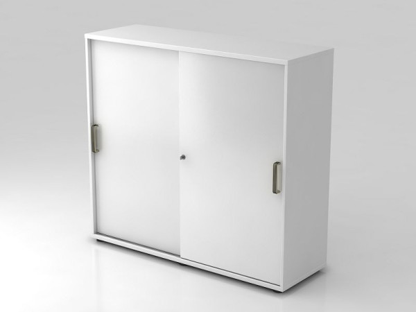Hammerbacher skriňa s posuvnými dverami 3OH 120cm pruhovaná úchytka biela/biela, 120x40x110 cm (ŠxHxV), V1753S/Š/Š/SG