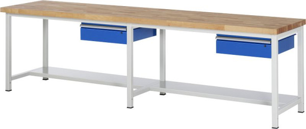 Pracovný stôl RAU séria 8000 - model 8001A3, Š3000 x H700 x V840-1040 mm, 03-8001A3-307B4H.11