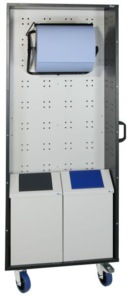 blunt SmartCenter mobilná perforovaná panelová skriňa, použiteľná obojstranne, výbava 1, 670-300-0-1-100